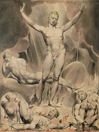 Satana che risveglia gli angeli ribelli, 1808 da William Blake